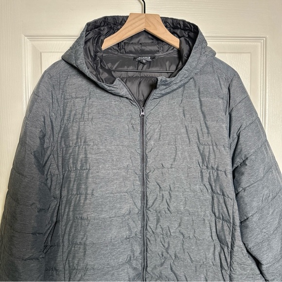 Torrid Long Hooded Longline Puffer Jacket Plus Size 3 3X Winter Gray Outdoor - Picture 5 of 16